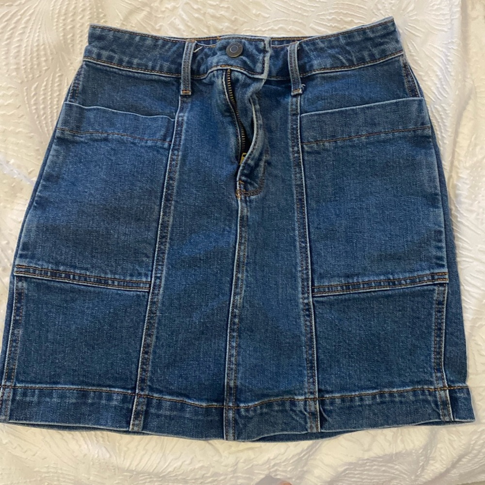 Jean mini skirt